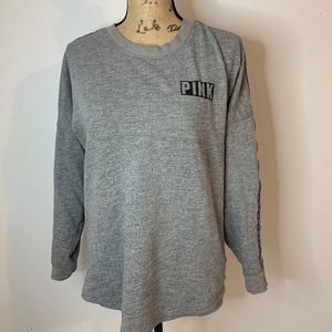 “PINK” GRAY SWEATER